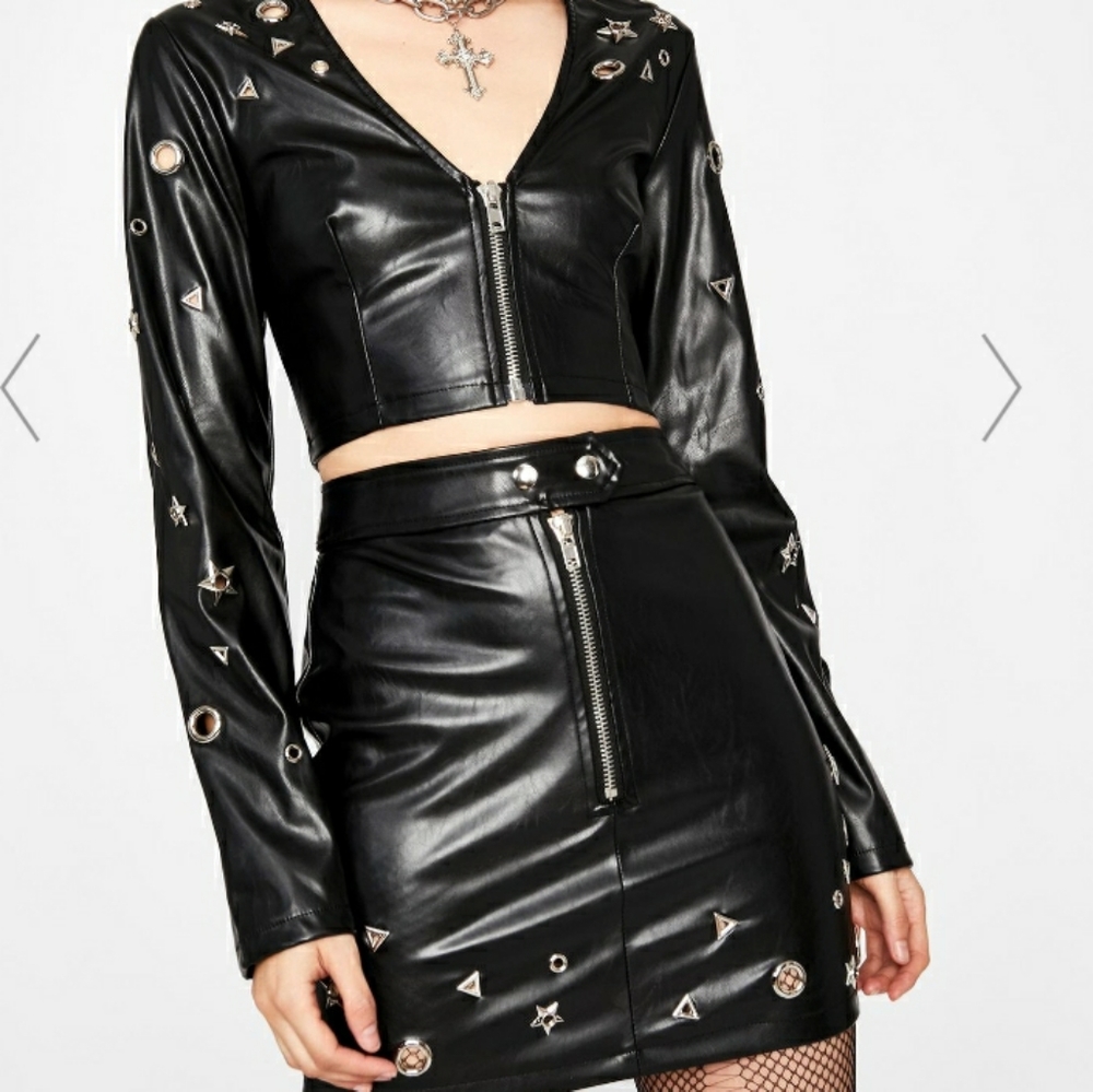Vegan Leather Top